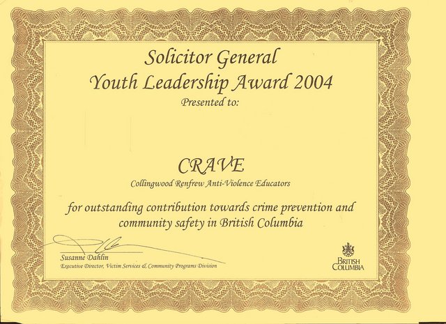 Certificate of Appreciation Solicitor General